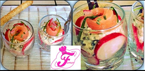 Verrine Mousse Saumon Fumé - Radis