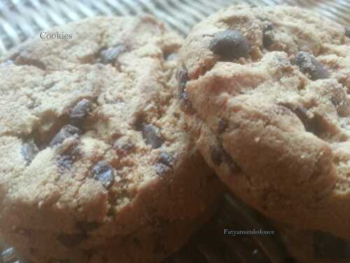 Cookies flocons d'avoine-noisettes-chocolat - Les recettes de Faty