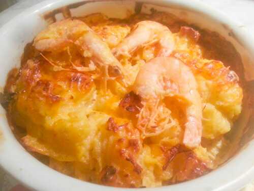 Gratin de chou-fleur aux crevettes