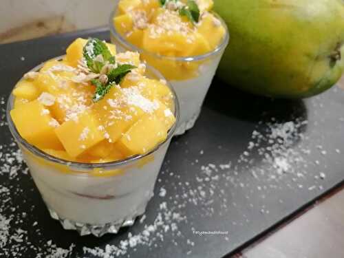 VERRINE NOIX DE COCO CHOCOLAT BLANC ET MANGUE