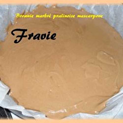 Brownie marbré pralinoise / mascarpone