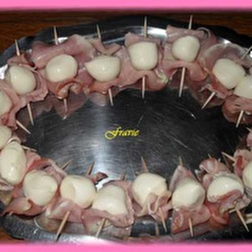 Minis-boules de mozza / bacon