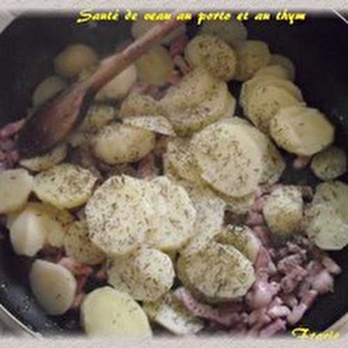 Sauté de veau au porto et au thym