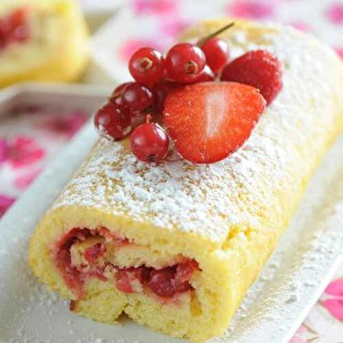 Biscuit roulé aux fruits rouges