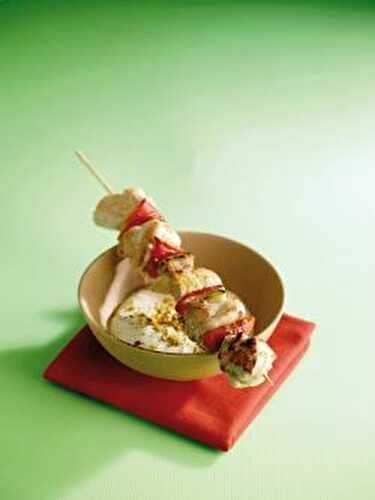 Brochettes de volaille curry-coco