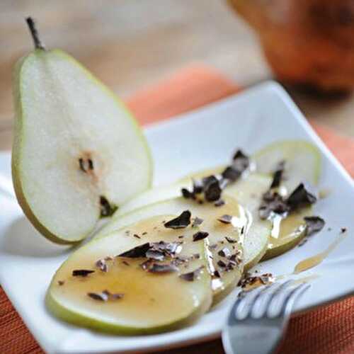 Carpaccio de poire au chocolat