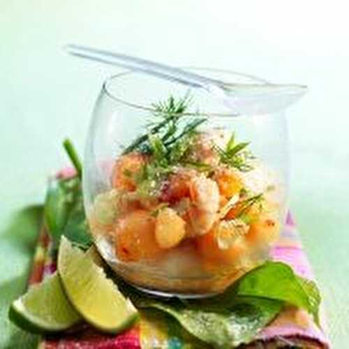 Cocktail de langoustine et melon