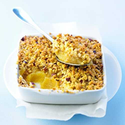 Purée d'ananas au crumble