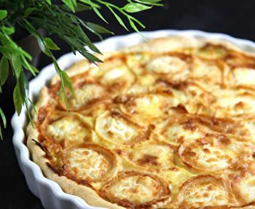 Quiche poireaux,lardons et fromage de chèvre.