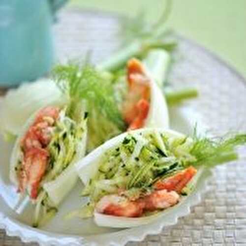 Salade de courgettes au crabe