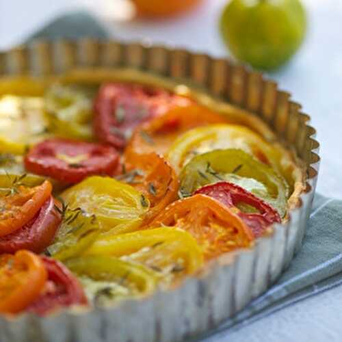 Tarte aux tomates multicouleurs