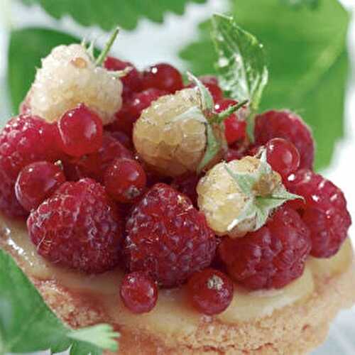 Tartelettes roses aux framboises