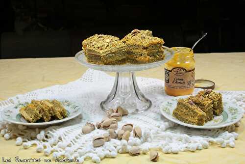 Cake pistache et crème d'abricot - Les Recettes de Joséphine