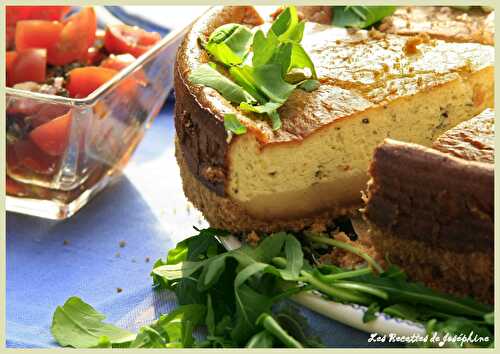 Cheese-cake au Gorgonzola et Basilic Confit - Les Recettes de Joséphine