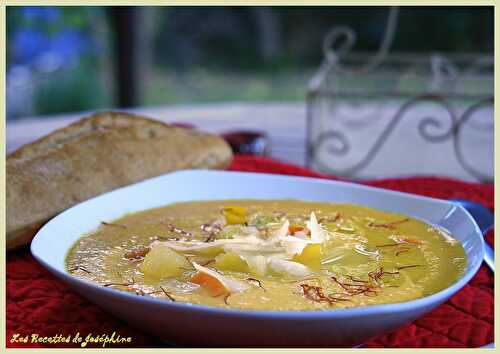Crème de Pâtissons et Parmesan Safranée.