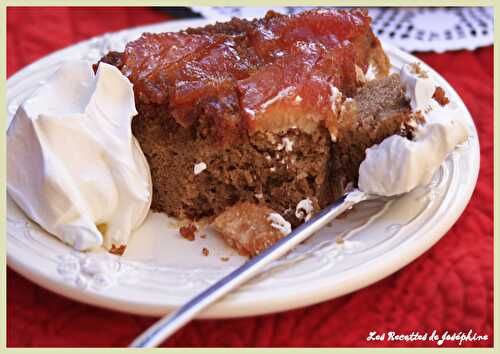 Gâteau renversé à la châtaigne et aux coings confits
