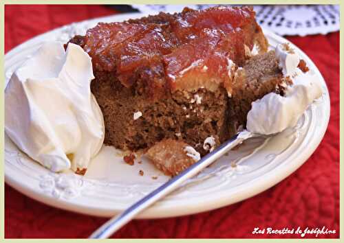 Gâteau renversé à la châtaigne et aux coings confits