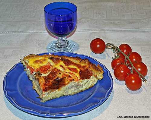 Quiche aux Tomates Confites, Basilic et Thon