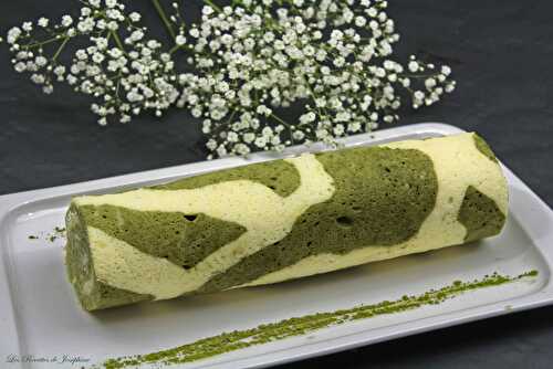 Roulé girafe au thé matcha et citron