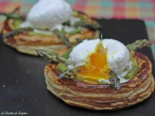 Tartelette d'Asperge, œuf Poché et Crème de Parmesan