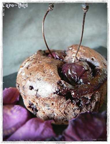 Cerise sur le Gâteau !!! Muffins au Chocolat noir et Cerises Entières, Sirop Amarena