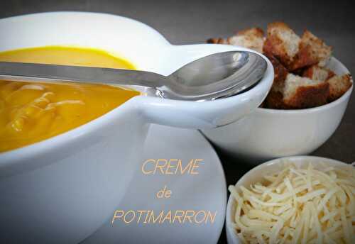 Crème de Potimarron, Fromage et Croûtons