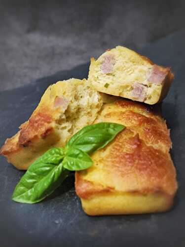 Financiers salés au jambon blanc