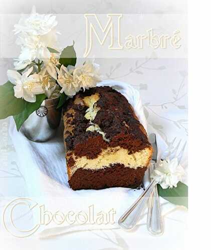Marbré (Cake) aux 2 Chocolats .... Chocolat Noir et Chocolat Blanc