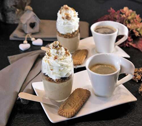 Mousse Café Liégeois, Croustillant Spéculoos-Chocolat et Noisettes Caramélisées