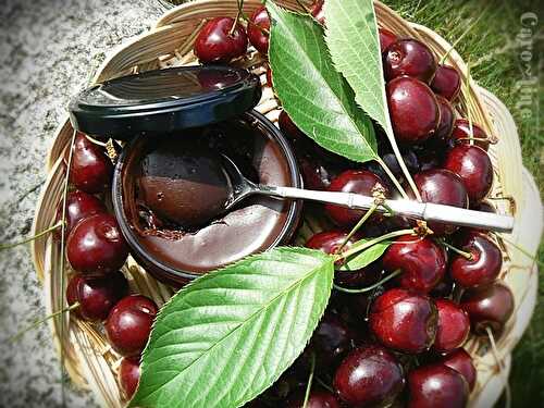 Pâte à Tartiner " Mon Chéri " ou Confiture Cerise et Chocolat Noir ...