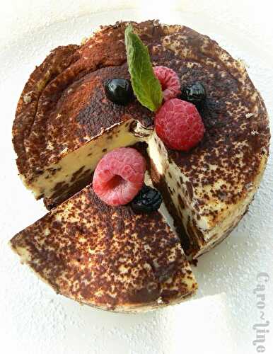 Petits Cheesecakes Stracciatella ...en portions individuelles - Les recettes de l'Alsacienne