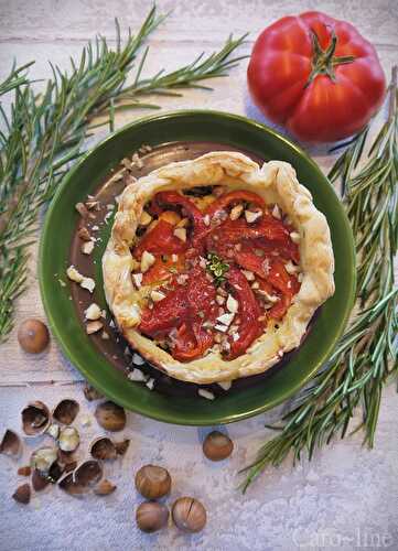 Tartelettes Tomates, Comté et Moutarde à la Fleur de Noisette et Vanille Bourbon de Bernard Loiseau