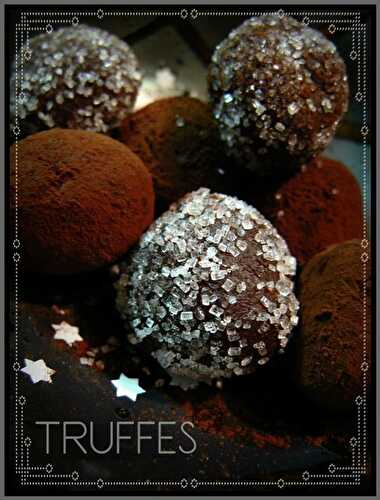 TRUFFES "légères" CHOCOLAT / CAFE habillées de CRISTAL