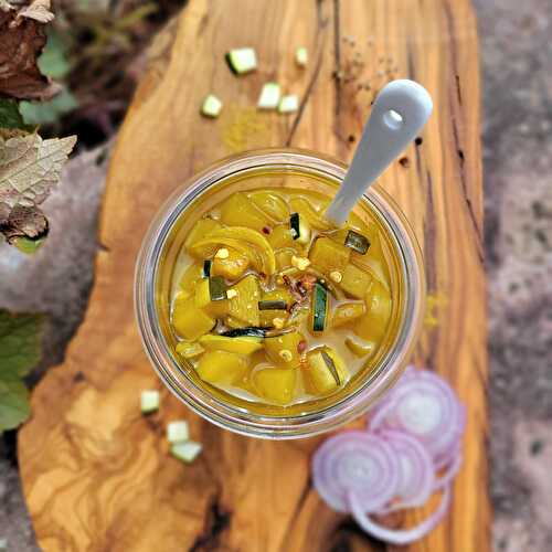 Pickles de Courgettes au Curry pour l'Apéro