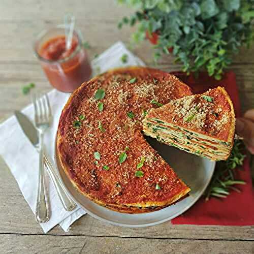 Lasagnes de Crêpes alla Fiorentina, aux Epinards et à la Ricotta (Végétarienne)