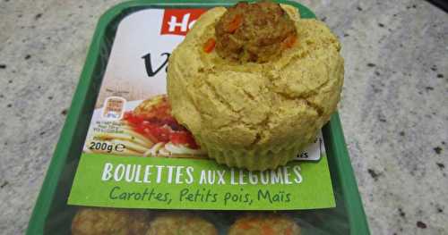 Muffins au maïs coeur de boulettes de légumes Herta Le Bon Végétal