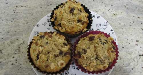 Muffins très noisette aux pépites de chocolat