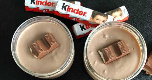 Crèmes au chocolat Kinder sans oeuf