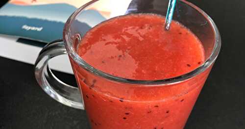 Smoothie fraises kiwis et gingembre