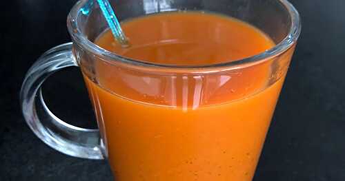 Jus de carottes courgette et poivron à l'extracteur de jus