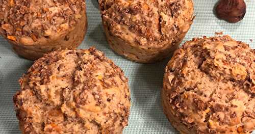 Gros muffins aux marrons et à la patate douce