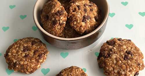 Biscuits croquants végétaliens à l'avoine et au chocolat (sans gluten)