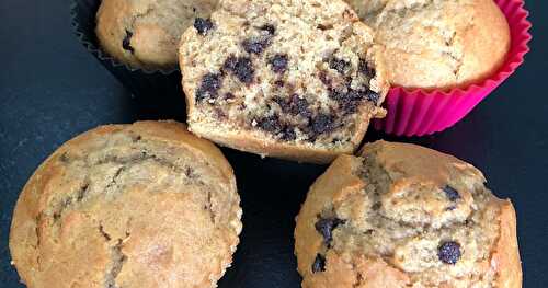 Muffins à la vergeoise goût vanille aux pépites de chocolat ou aux pommes