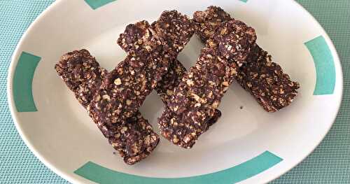 Barres de céréales au chocolat sans cuisson