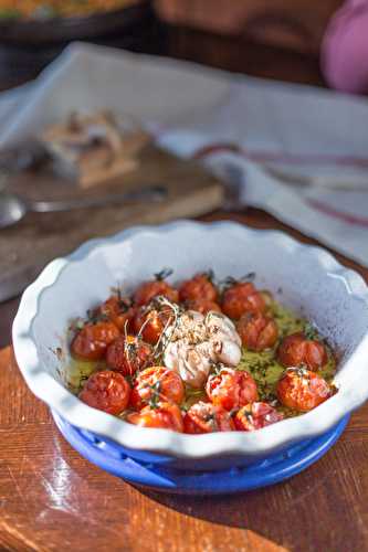 Tomates cerises au four