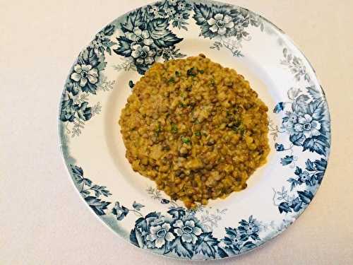 Dhal de lentilles lait de coco et curry