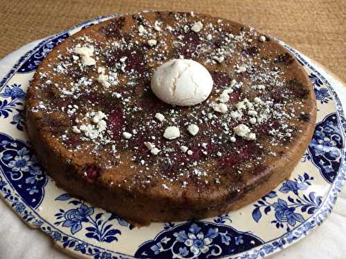 Gâteau fondant amande et framboises