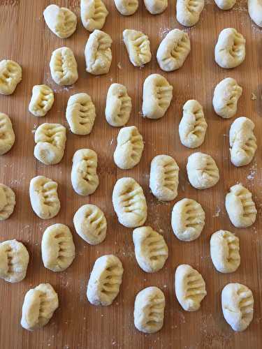 Les gnocchi maison au parmesan, sauce Gorgonzola