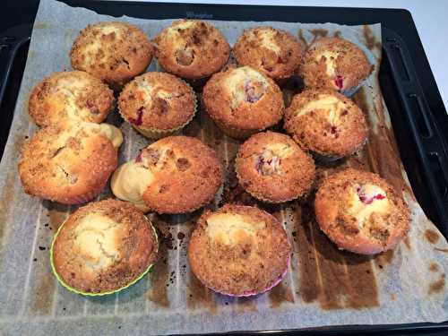 Muffins crumble framboises