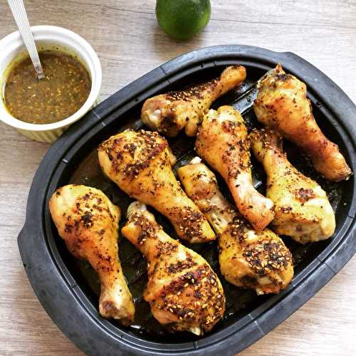 Pilons de poulet marinés curcuma citron vert